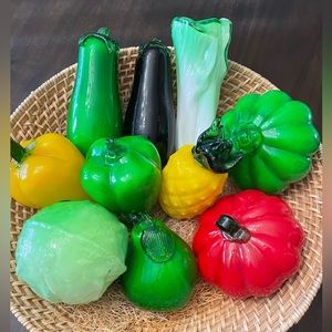 Authentic Murano Hand Blown Glass Fruit